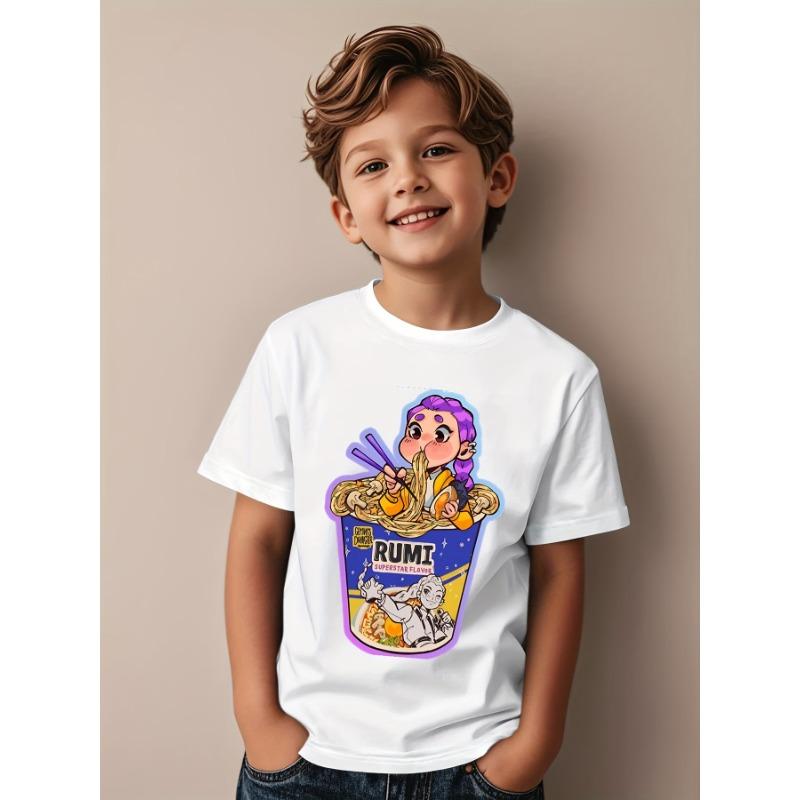 

Vintage Rumi Tiger KPop Demon Hunters Print T-Shirt Anime Short Sleeve Tee Summer Girl Boy Shirt Casual Tops Crewneck Clothing 110