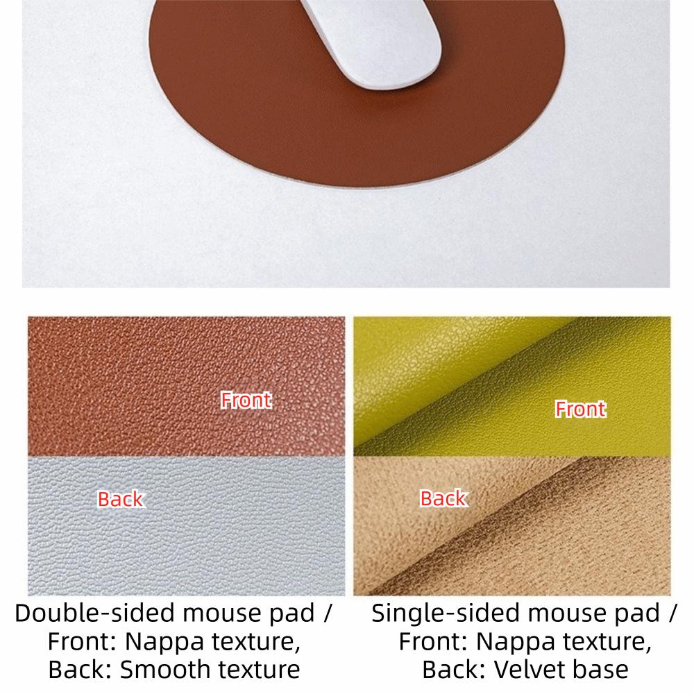 Solid Color Mouse Mat Waterproof Computer Mouse Pad Office Desk Leather Mouse Pad