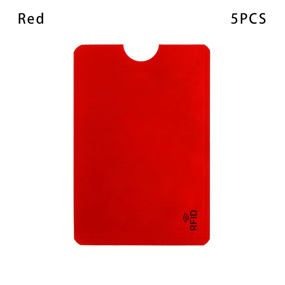 5PCS Cover Safety Credit Cards Bank Aluminium Blocking Anti Thief Rfid Card Holder