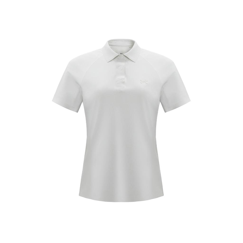 Under Armour Commuter Series Quick-Dry Breathable Simple Short Sleeve Polo Shirt Women tops Optical-White 15227225-0107