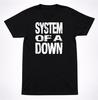 System Of A Down Square Text Logo Tee, Alternative Metal Band Shirt, Minimalist Black White Print (Unisex S-XXL)
