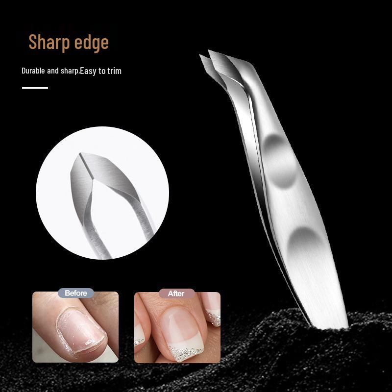 Stainless Steel Cuticle Nippers: Portable Hangnail & Dead Skin Clippers, Exfoliating Manicure Tool.