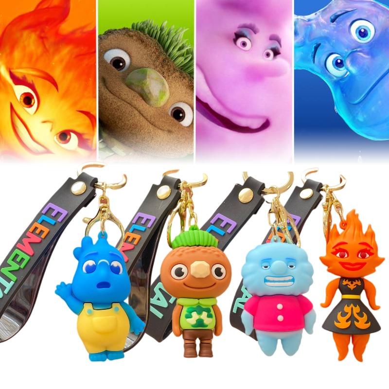 Cute Elemental City Pvc Keychain For Kids And Adults