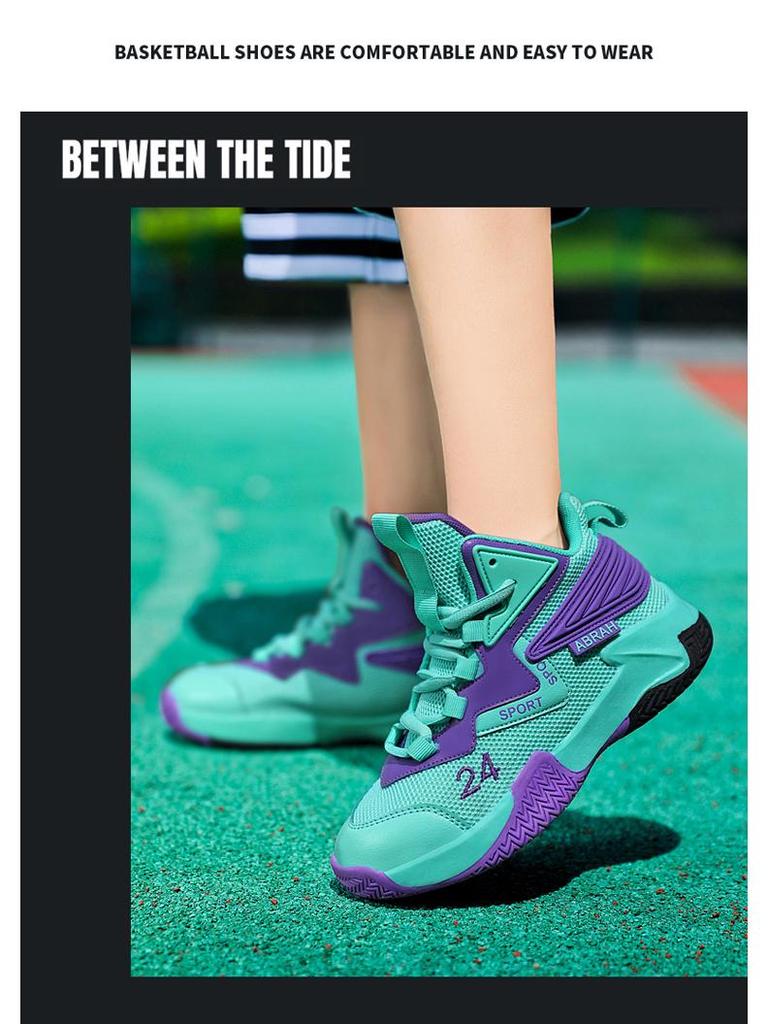 Chaussures de basket-ball en mesh respirant pour garçons, été 2025, pour adolescents et grands enfants