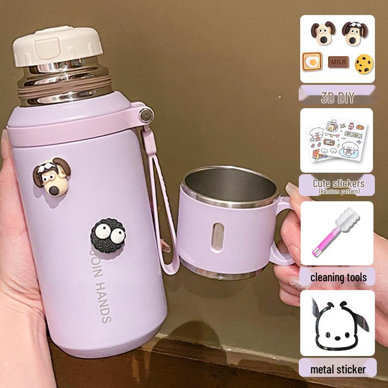 2025 High-Quality 316 Stainless Steel Thermos Cup with Lid for Girls – Ideal for Tea and Water, Perfect for Students.