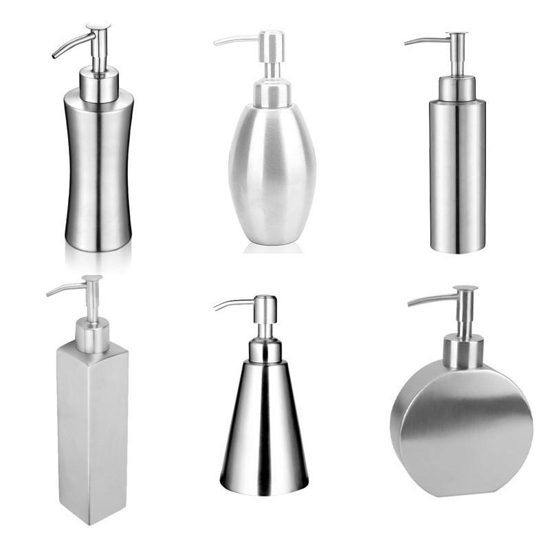 Steel Geometric Stainless Shaped Hand Sanitizer Lotion Storage Bathroom Bottle