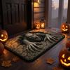 Anti Slip Hallway Carpet 3D Spooky Halloween Rug, Scary Creature Optical Illusion 16" x Decorative Entrance Floor Runner 24" Non-Slip Door Mat