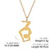 Unift Edelstahl Sport Damen Halskette Läuferin Rhythmische Gymnastik Mädchen Silhouette Anhänger Mode Geburtstag Schmuck Großhandel