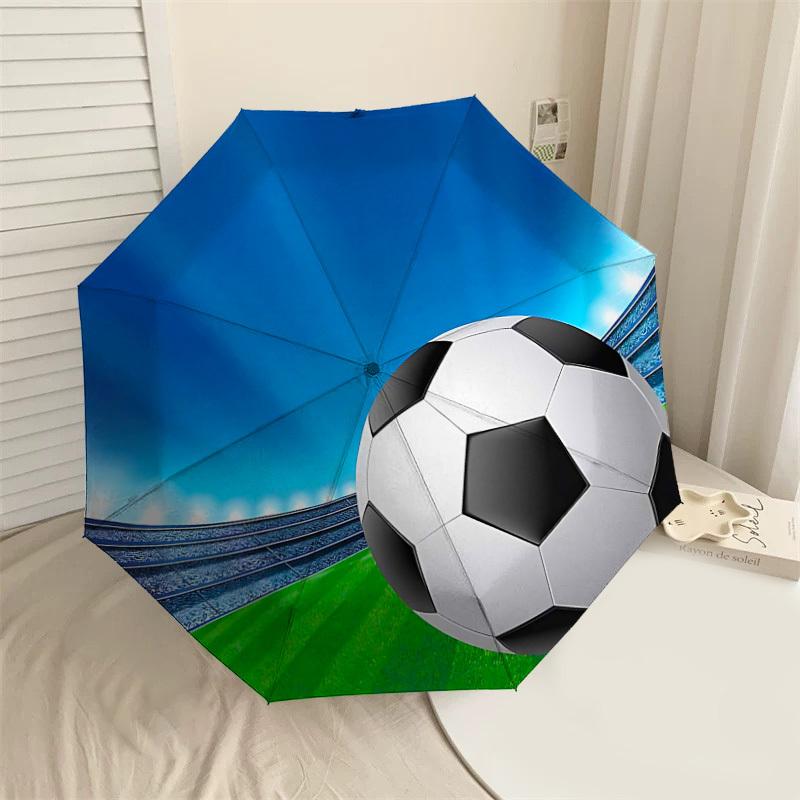 

1PC Soccer Ball Umbrella-8-Rib Reinforced, Automatic Open, Lightweight & Durable, Fashion Accessory for Outdoor, H0362