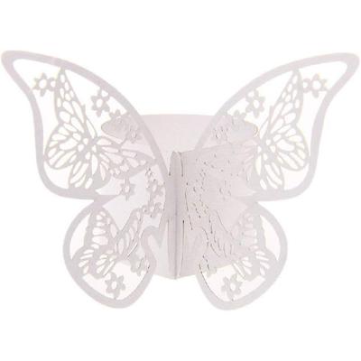50pcs Laser Cut Butterfly Napkin Rings Holder for Dinners Tables Everyday Wedding Anniversray Party Decor Baby Bridal Shower Banquet Supply - DIY