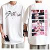 Unisex Stray Kids Karma Doppelseitiges Grunge-Stil-Collage-T-Shirt Baumwolle Rundhals Kurzarm KPop Lässiges Grafik-Oberteil