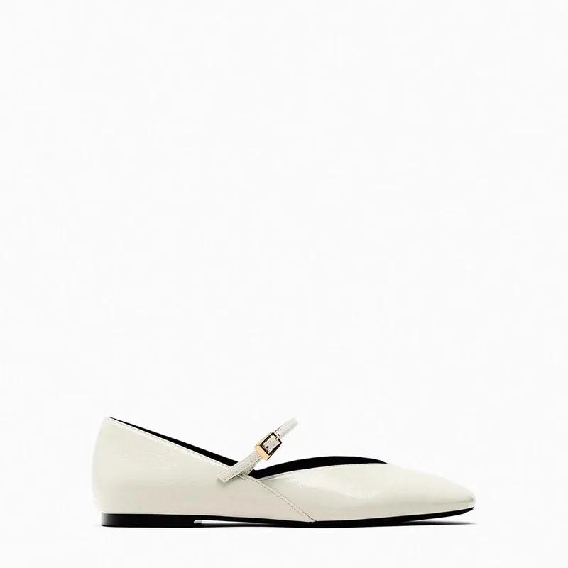 

Весенние дизайнерские красные женские балетки повседневные туфли на плоской подошве с круглым носком лакированная кожа офисные женские туфли 35 бежевый