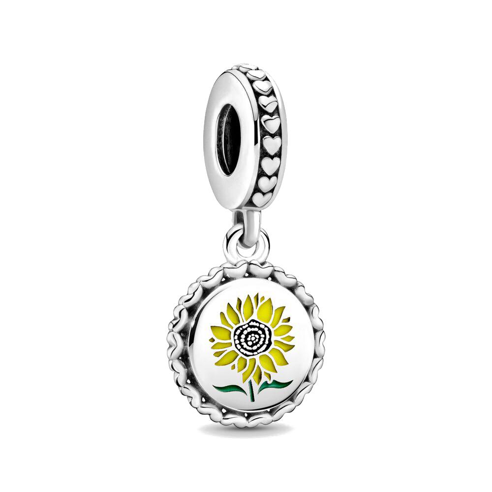 Original Charmscopper Flower Bouquet Sunflower Love Dangle Charm Bead Fit Diy Bracelet Trinket For Women Jewelry