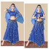 2025 Women's Ethnic Xinjiang Belly Dance Costume Set - Short Sleeve & Long Skirt