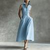 Europe, America 2026 Summer New Fashion Casual Stand-up Collar Temperament Trendy Style Buttons, Dress