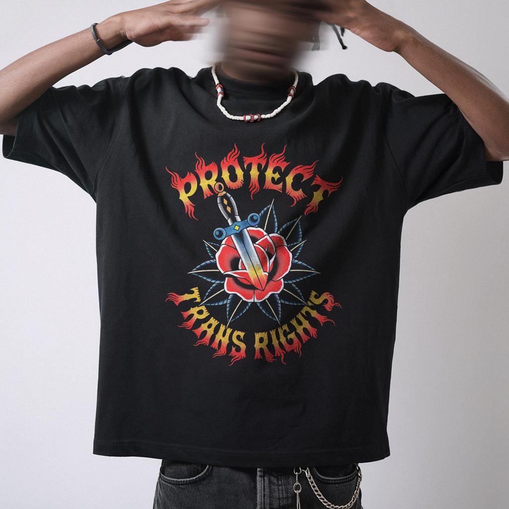 Trans Rights Graphic Tee Gay Pride LGBTQ Shirt Gift Summer Mens and Womens Loose and Breathable Tshirt Top