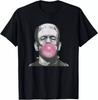 Frankenstein Monster T-Shirt mit Rosa Kaugummiblase T-Shirt Unisex T-Shirt