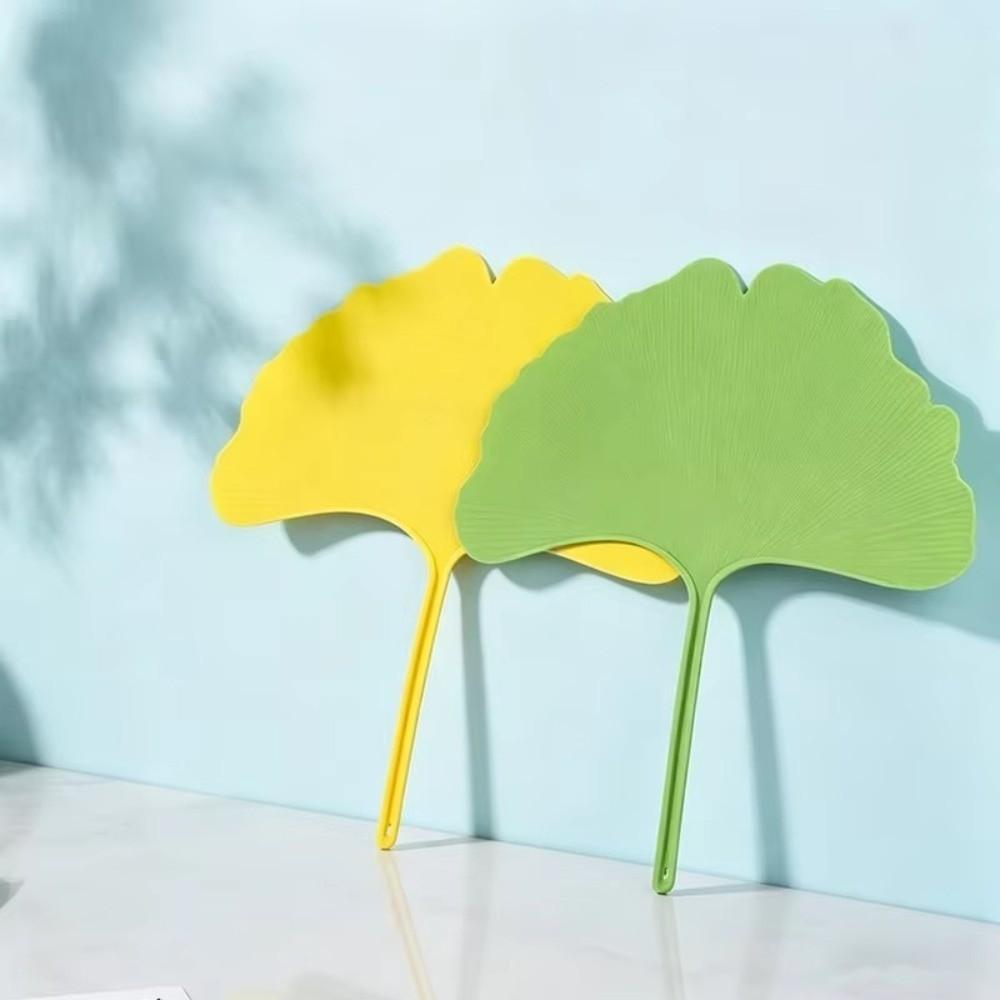 Durable Ginkgo Biloba Fan Artificial Summer Cooling Fan Portable Apricot Fan  Summer