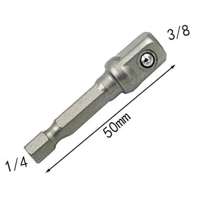 1/3 Stück Schlagschrauber-Adapter 1/4 3/8 1/2 Zoll Nuss-Treiber-Stecknüsse Sechskant-Schaft Verlängerung Für Schraubendreher-Griff Werkzeug