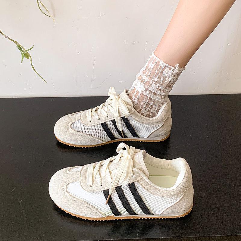 Thin German Training Shoes Women's Summer 2025 New Retro Lightweight Breathable Mesh Forrest Gump Shoes Soft-soled Sports Board Shoes