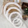 15-30cm White Rattan Wreath Ring DIY Christmas Wreath Decor Artificial Flower Garland Xmas Party Gifts Wedding Home Decoration
