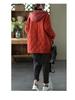 Women's Retro Padded Cotton Jacket: Autumn/Winter Hooded, Round Neck, Long Sleeve, Loose Fit, Plus Size Casual Top.