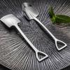 2-4pcs Stainless Steel Shovel Coffee Spoon Set Scoop Shovel Creative Tea-spoon Ice Cream Dessert Spoon Birthday Gift Tableware