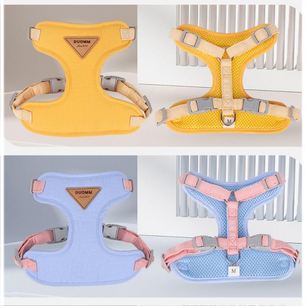 Mesh Dog Harness and Leash Set Breathable Dog Chest Straps  Prevent Breakout