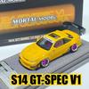AAYO1 Mortal 1/64 S14 GT-SPEC V1 V2 GTR ER34 URAS 2026 HEC Alloy Car Static Diecast Vehicles Collection Model Car Toy