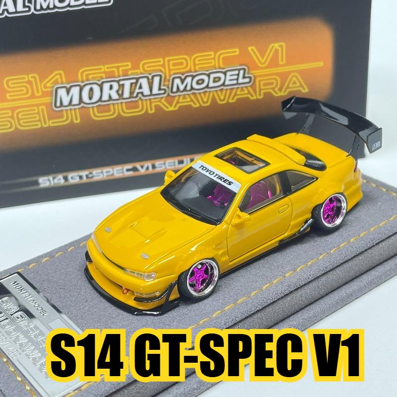 

Mortal 1/64 S14 GT-SPEC V1 V2 GTR ER34 URAS 2026 HEC Alloy Car Static Diecast Vehicles Collection Model Car Toy