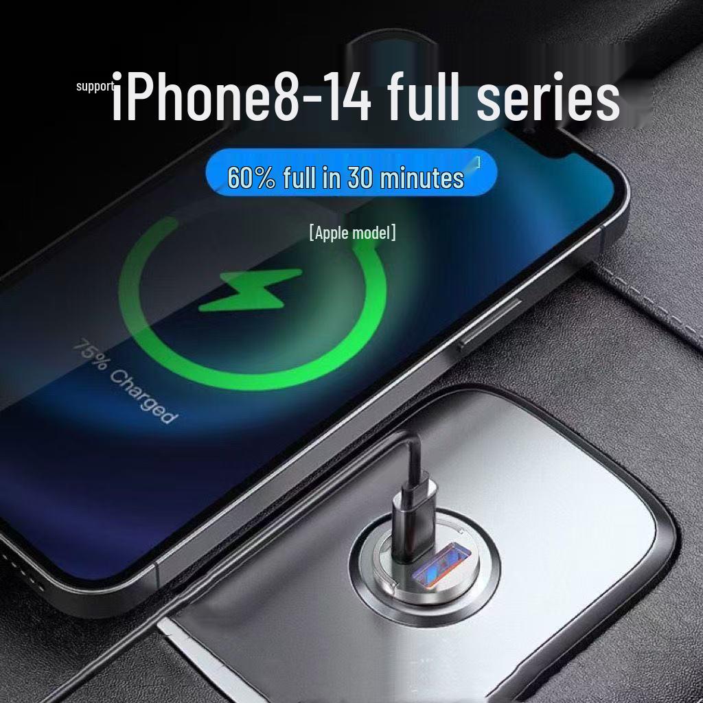 Super Fast Car Charger with 16-Port Cigarette Lighter Adapter for Huawei, Xiaomi, and Apple Devices