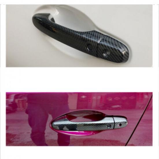 8PCS ABS Carbon Fiber Style Door Handle Cover Trim For Honda Civic 2006-2011 8th