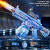 Flame Light M416 Electric Water Gun High Speed Burst of Flashing Flames Water Saving Toy Water Play Toy Birthday Gift
