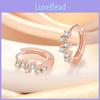 2023 New Trendy Copper Geometric Ear Cuff Earrings Small And Chic With Shimmering Zircon Stones