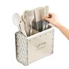 Wall-Mounted Kitchen Chopstick & Spoon Holder with Draining Basket