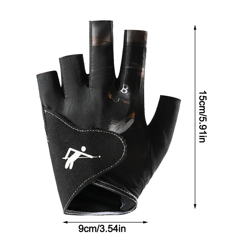 Elastic Half Fingers Glove Left Hand Billiard Training Gloves  Fitness Accessories