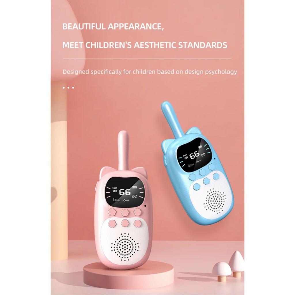 Mini Walkie Talkie Toy for Kids, 3KM Range, USB Charging, Outdoor Play, Parent-Child Interaction, Educational