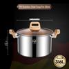 Extra-High 316L Stainless Steel Steamer Pot, Rivet-Free, Anti-Scald, Large Capacity for Porridge/Soup