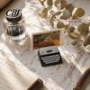 Water-based Paint Wood Holder Retro Wooden Typewriter Memo Clip, Vintage Desk Place Card Holder, for Decorative Message Photo Picture Stand