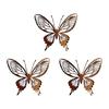 Butterfly Form Metal Piece with Shared Iron Build, Aged Finish, and Wing Line Detail for Garden Display Shared Use