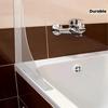 2 pièces Garde-éclaboussures d'angle pour baignoire Design incurvé imperméable Facile à installer Matériau durable Convient pour lavabo Salle de bain Baignoire standard