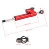 Motorcycle Steering Damper Adjustable Universal Fit Increase Stability Steering Stabilizer for Motorbike Red
