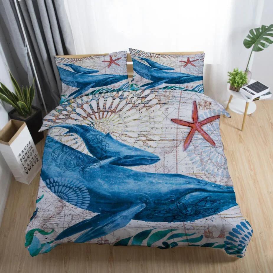 Crocodile Soft Duvet Cover Sets 2 Person Print Turtles,Dolphins King-Sized Dimensionsd Dimensions Beding Set 3d Bed Linens Bambo Fiber Ropa De Cama