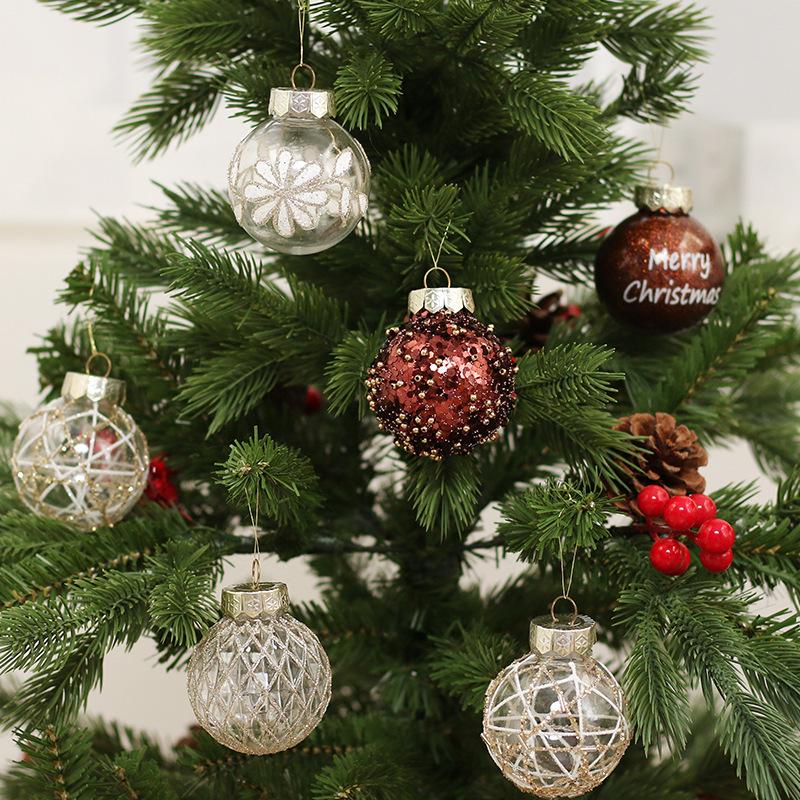 Weihnachtsbaumschmuck-Set im europäischen Stil, hohe Qualität, PET: Dekorative Weihnachtskugeln