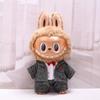 38cm Labubu Plush Doll Casual Outfit Set with Hat (Clothes Only)