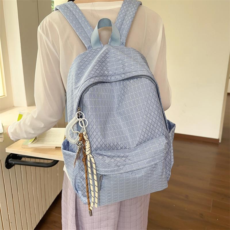 Karrierten Rucksack Große Kapazität Schülertasche Damen Reise Rucksack