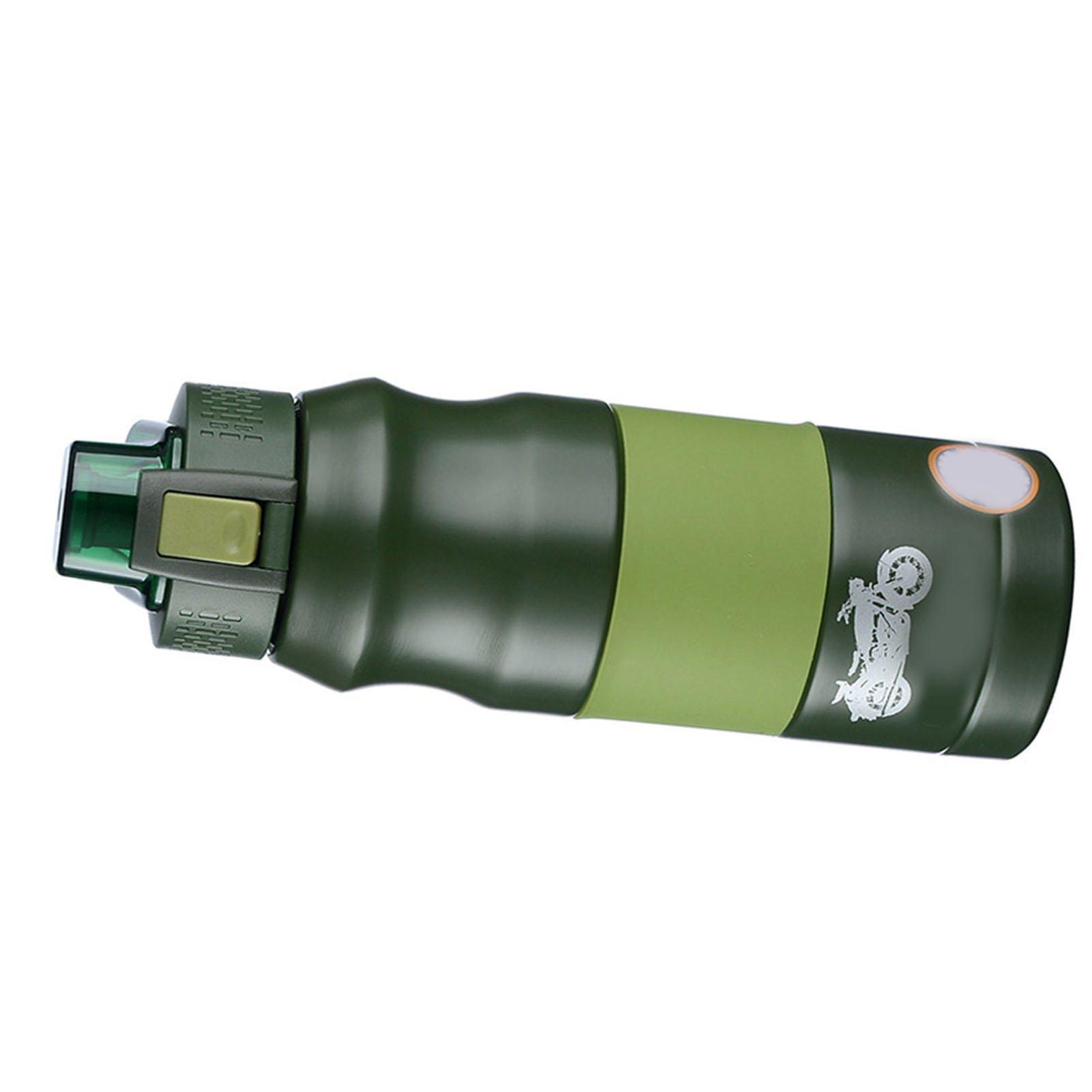 

Stainless Steel Thermal Bottle Portable Large Capacity Fashionable Vacuum Thermal Bottle for Outdoor 680ml зелёный