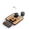 Mr. Nanshan Simple & Elegant Japanese Black Ceramic Side-Handle Tea Set