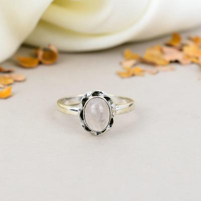 Rosenquarz 925 Sterlingsilber Rosa Edelstein Handgefertigter Schmuck Ring Für Frauen