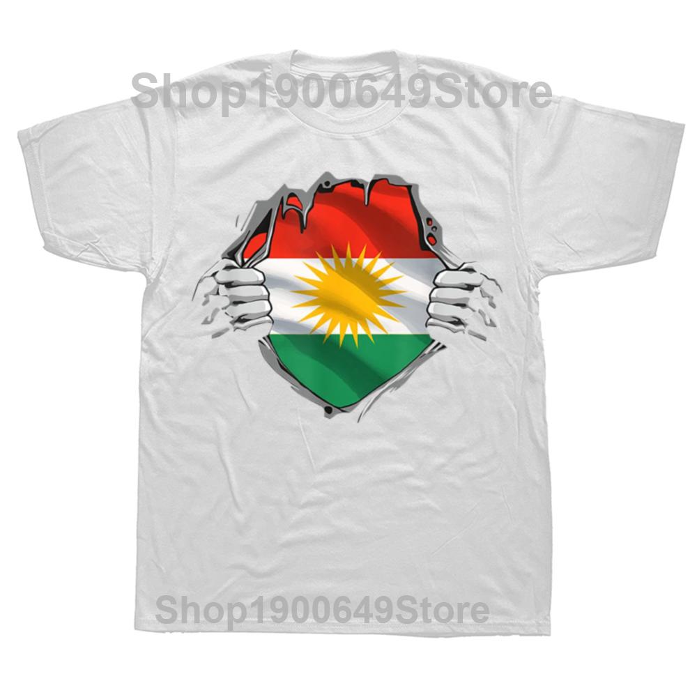 Vtipná Kurdistánská Kurdská Kurdové Vlajka Trička Pánská Dámská Móda Neformální Oversized Tričko 100% Bavlna Volný Styl Tričko